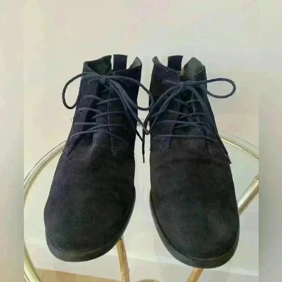 PAUL GREEN Navy Suede Lace Up Boots - Picture 8 of 12